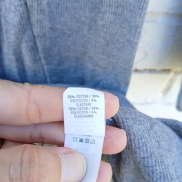 Aerie Ribbed Twist Front Dress Large Gray - Picture 6 of 7